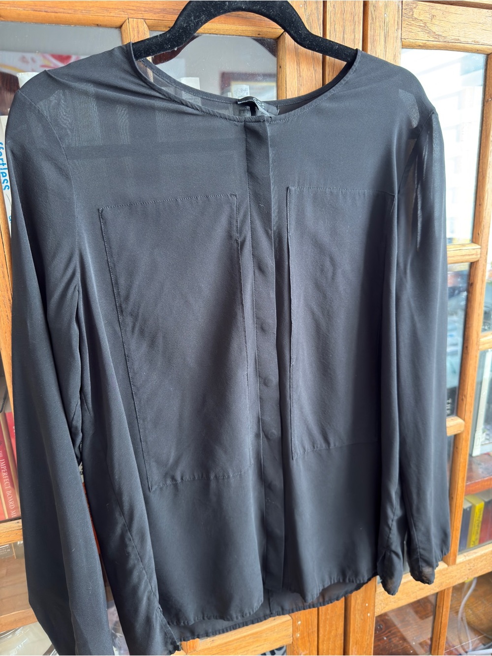 COS Black Silk Blouse – Size 12 - Picture 6 of 7